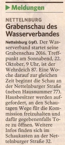Bergedorfer Zeitung 20.10.16 - Grabenschau Wasserverband