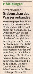 Bergedorfer Zeitung 20.10.16 - Grabenschau Wasserverband