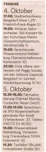 Bergedorfer Zeitung 4.10.16 - Termine