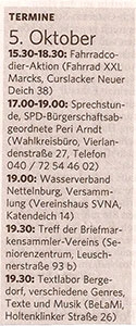 Bergedorfer Zeitung 5.10.16 - Termine