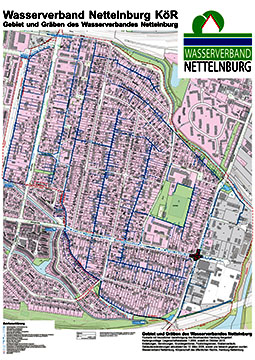 Karte des Verbandsgebiets des Wasserverbands Nettelnburg KöR