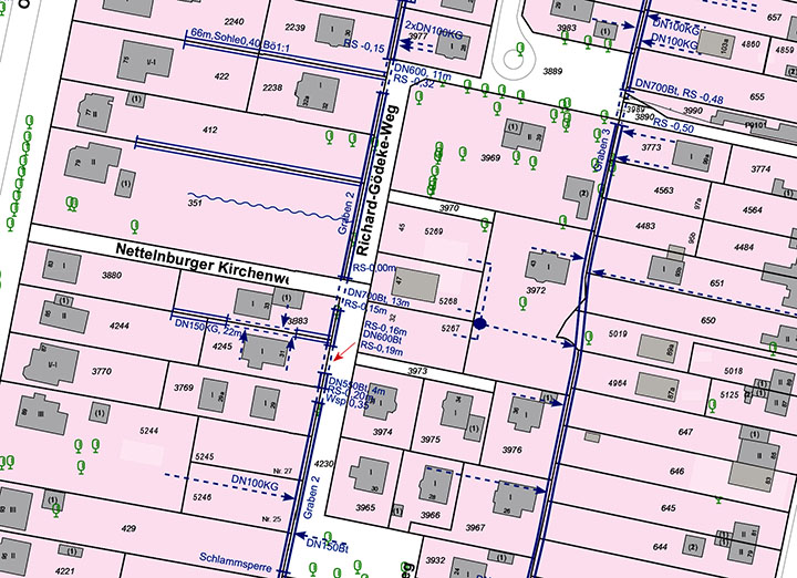 Heutige Bebauung Nettelnburger Kirchenweg